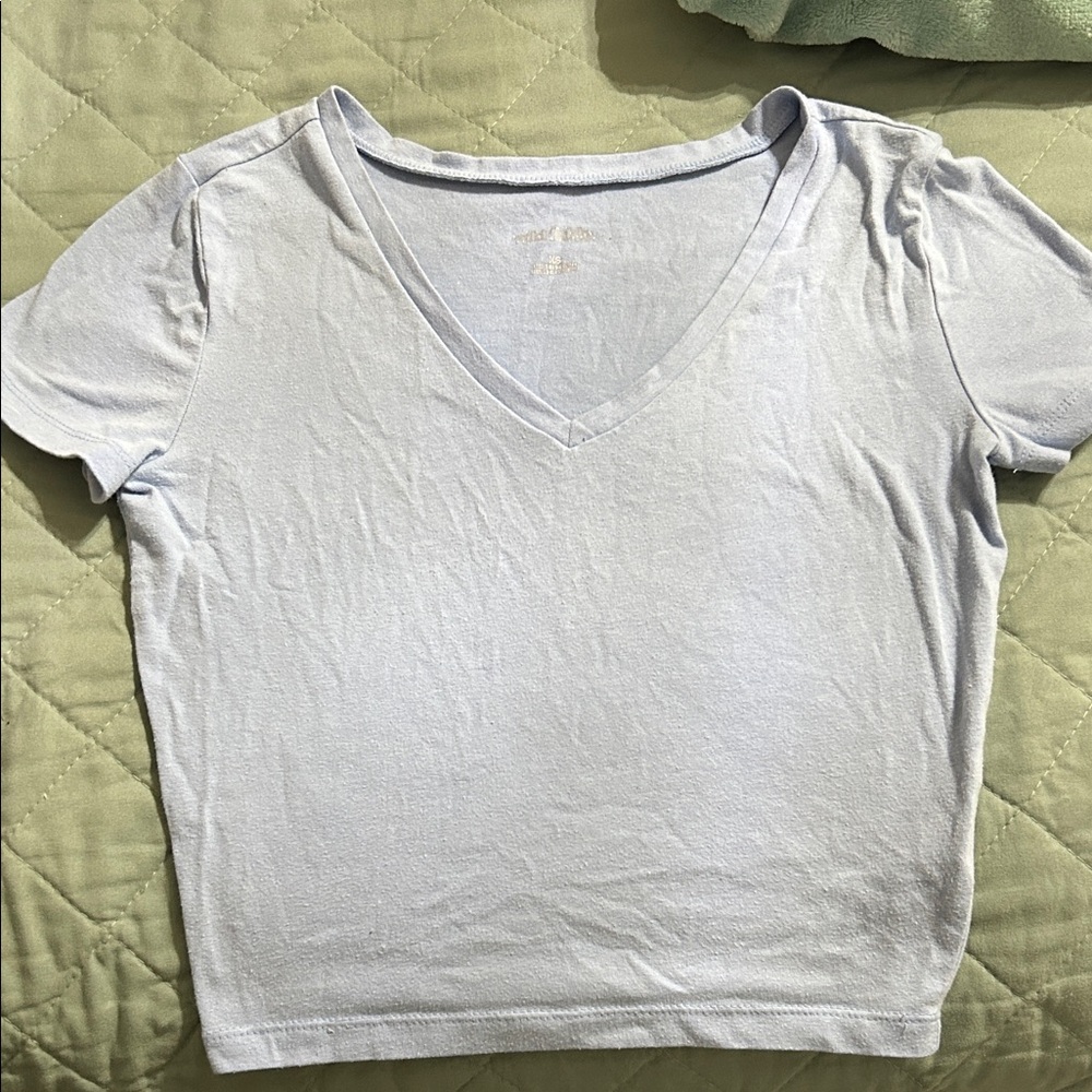 Wild Fable Soft Blue V-Neck Tee